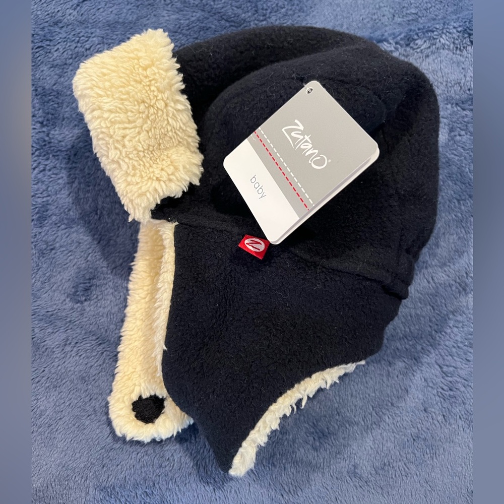 Zutano Infant fleece furry trapper winter hat - Picture 1 of 5